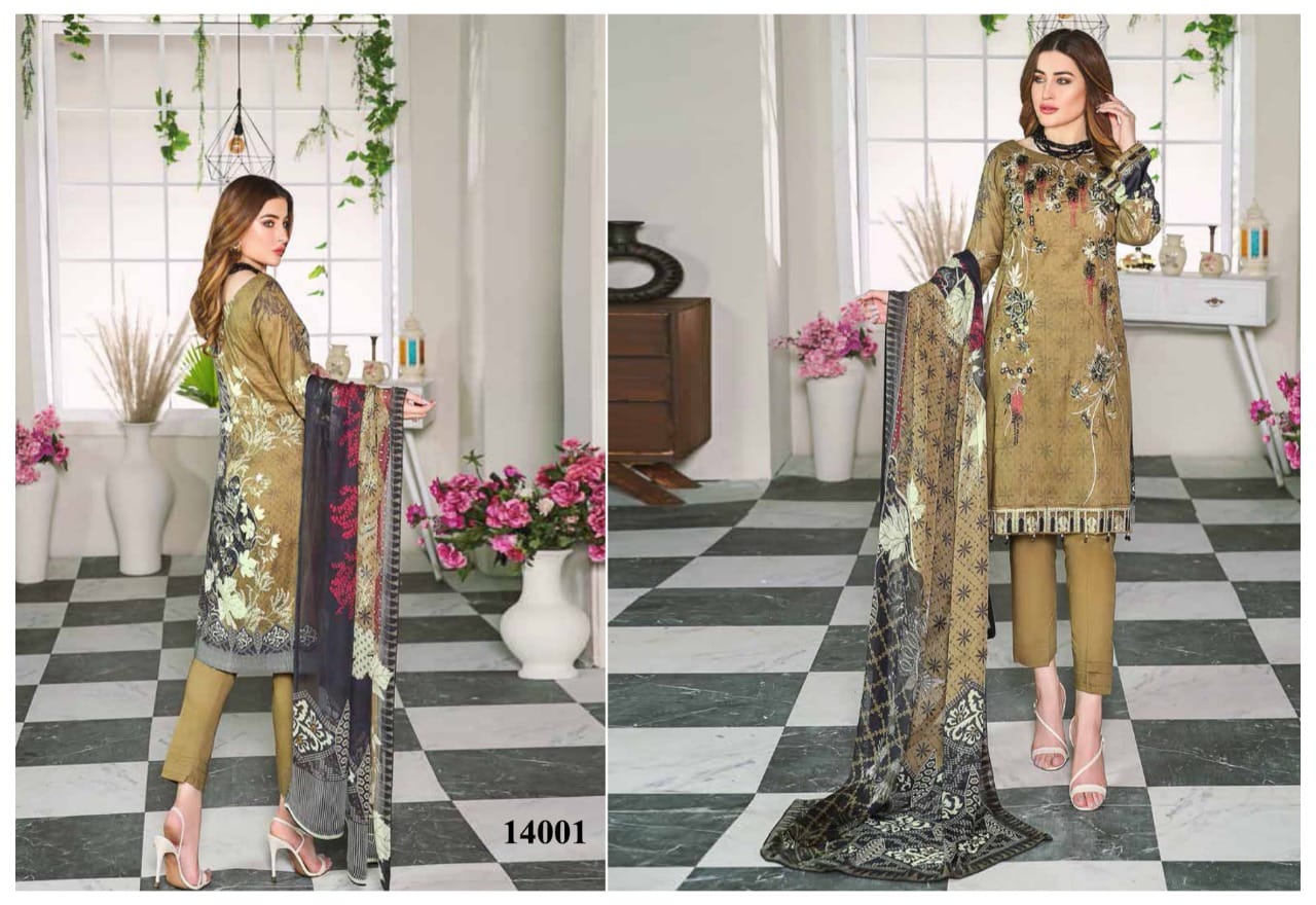 Iris 14 Ready Made Ethnic Wear Cotton Karachi Latest Dress Collection